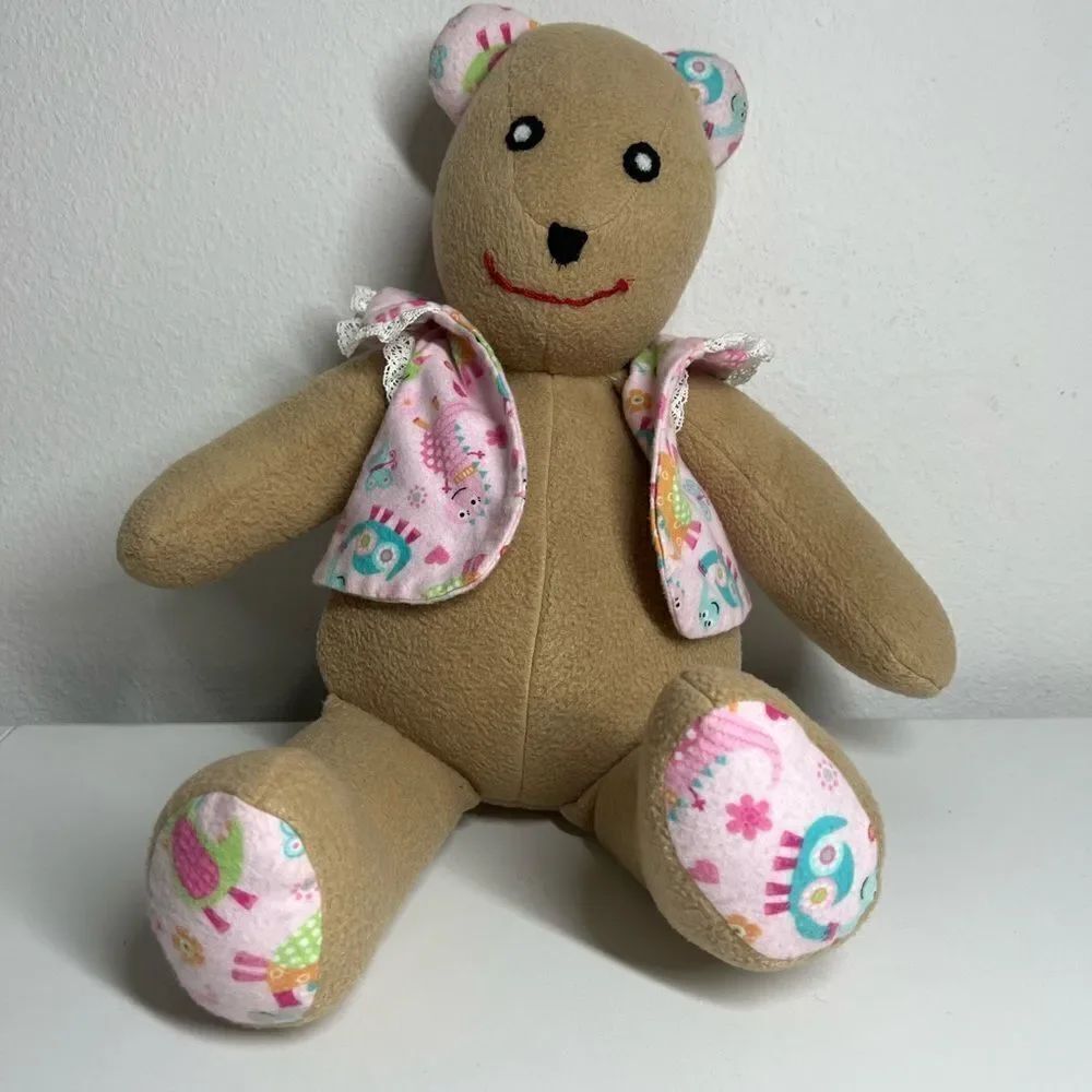 Rare Melissa and Doug Plush Vintage Teddy 20” Tan Pink